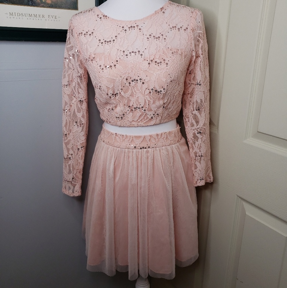 Fiesta Fashion 2 Piece Skirt Set Sequins Size S